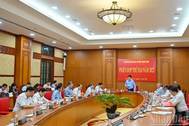 Bộ trưởng Nguyễn Hải Ninh tham dự Phiên họp thứ 2 năm 2025 của Ban Chỉ đạo Cải cách tư pháp TW